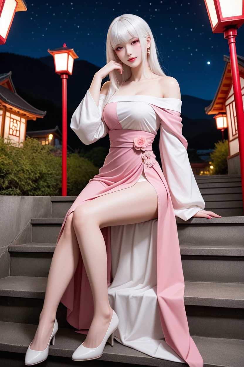 Medium Ass, Outdoor, Distinctive Beauty アジアのAIポルノ