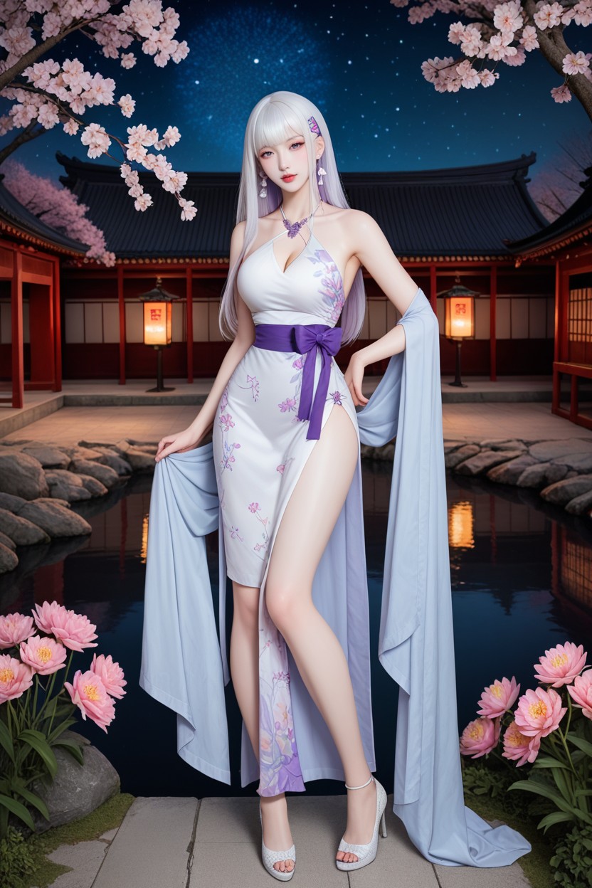 18+, Extremely Perfect Anatomic Body, Long Hair With Curtain Bangs AI國產黃片
