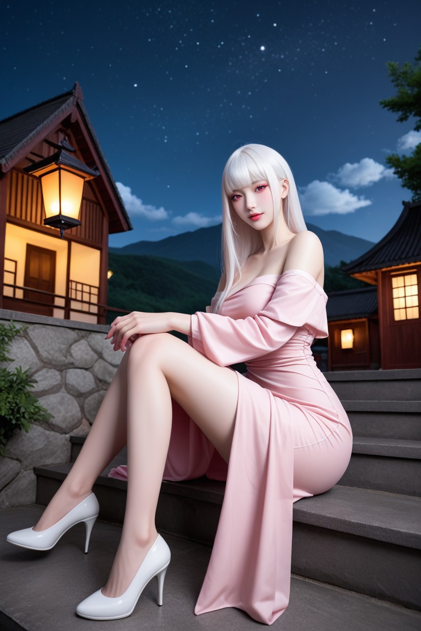 Medium Breast, Night, High Resolution Asian AI Porn