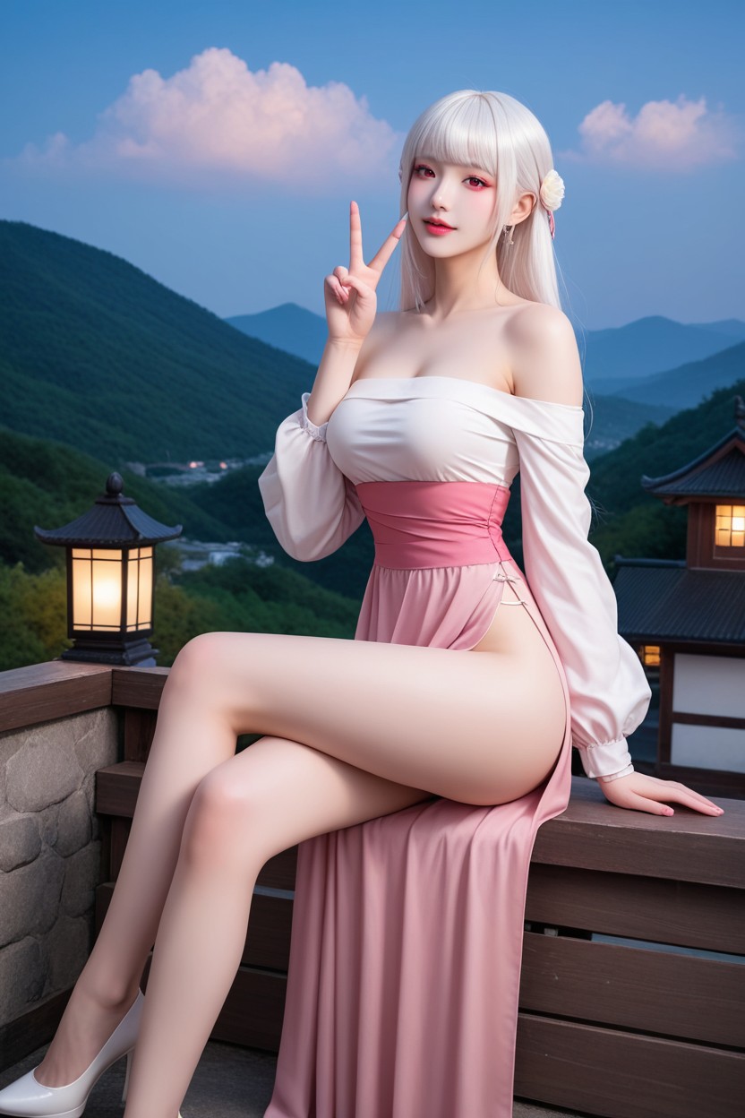 Red Eyes, High Resolution, Chinese Goddes Porno asiático IA