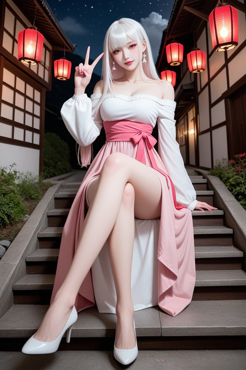 Beautiful Face, Full Body Shot, Perfect Waist And Hip Asian AI Porn