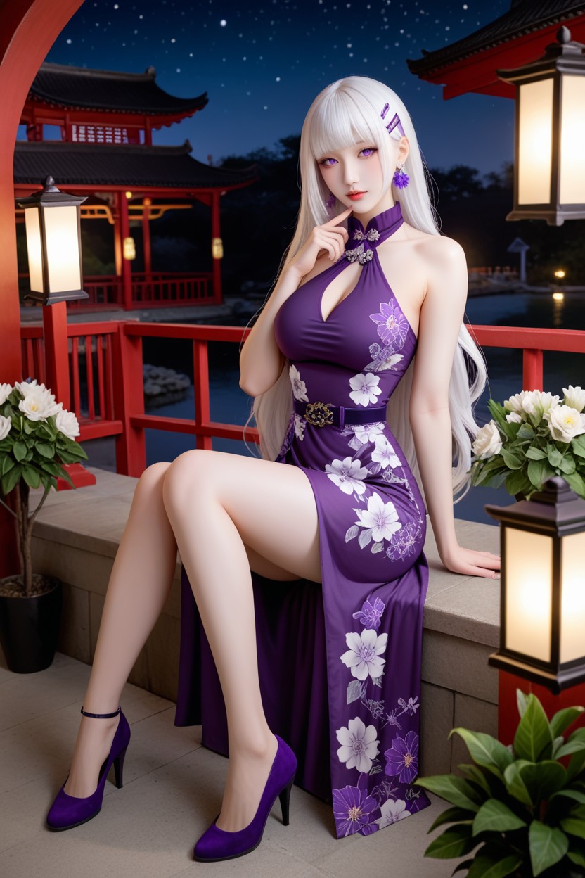 Lantern On The Stone Bridge, Hourglass Figure, 18+ Asian AI Porn