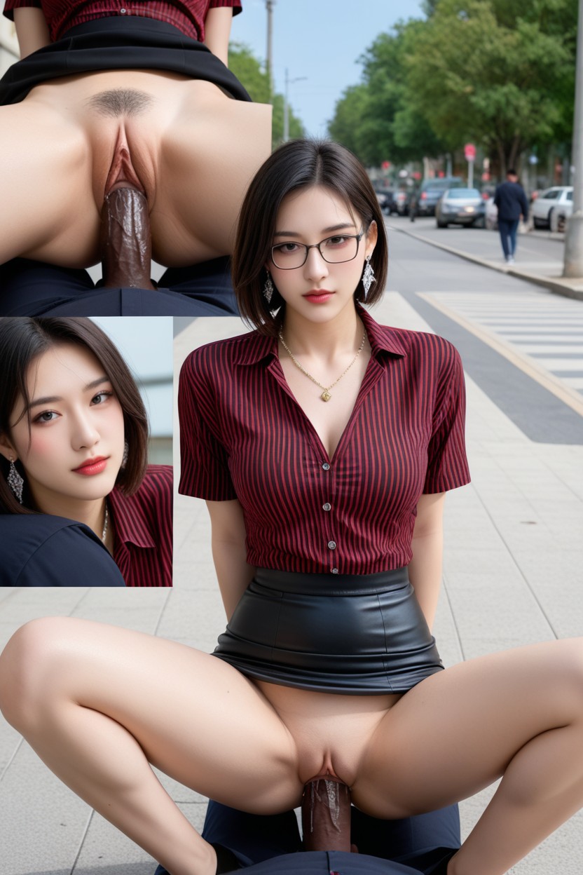Uhdk, Big Black Pennis In Pussy, Arms Behind Back Asian AI Porn