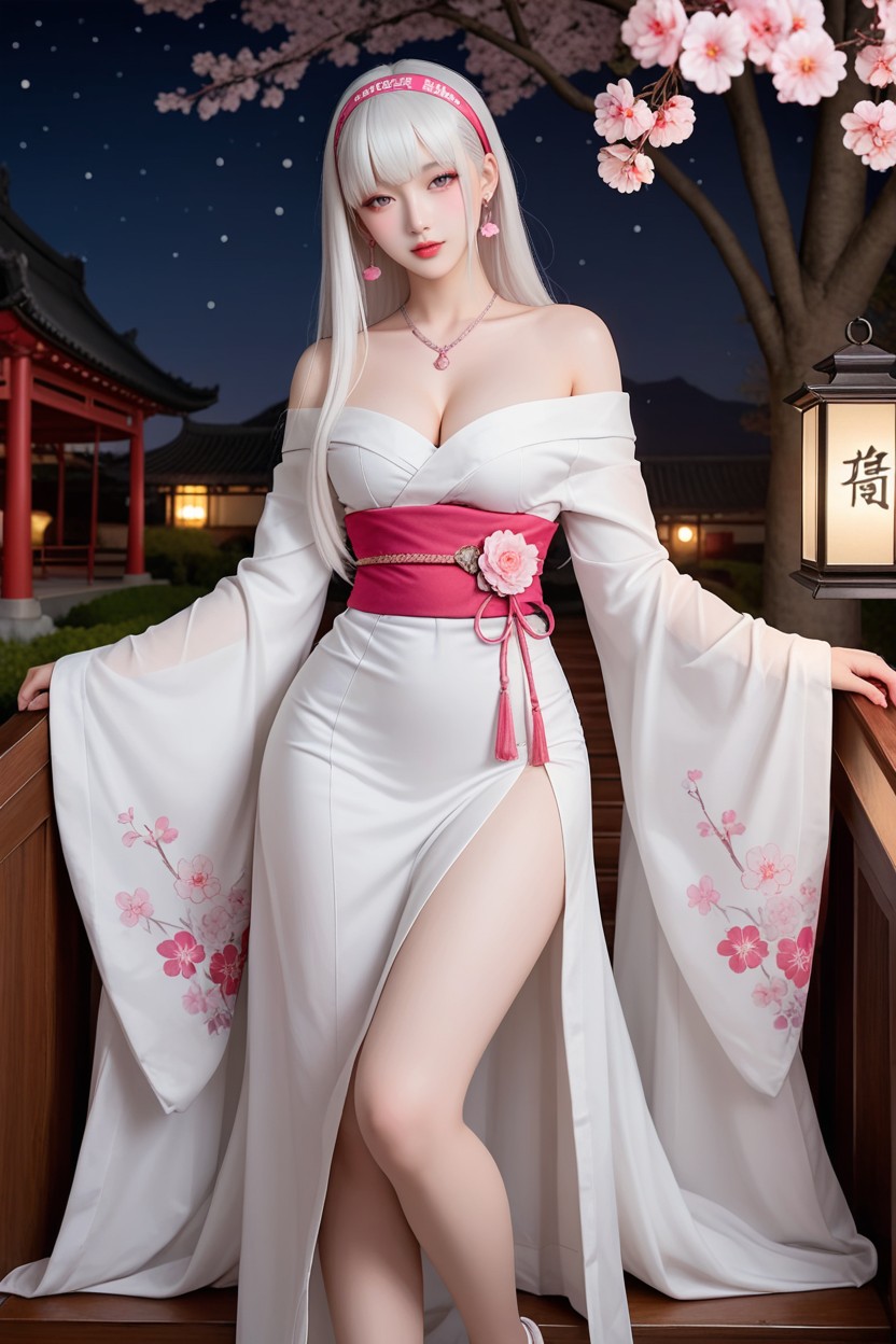 Medium Ass, Perfect Waist And Hip, Long Hair With Curtain Bangs Asian AI Porn