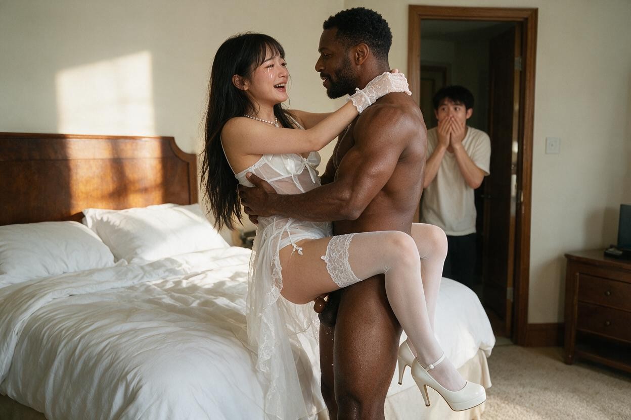 White Garter Belt, White Garter Belt, White Lace Gloves Asian AI Porn
