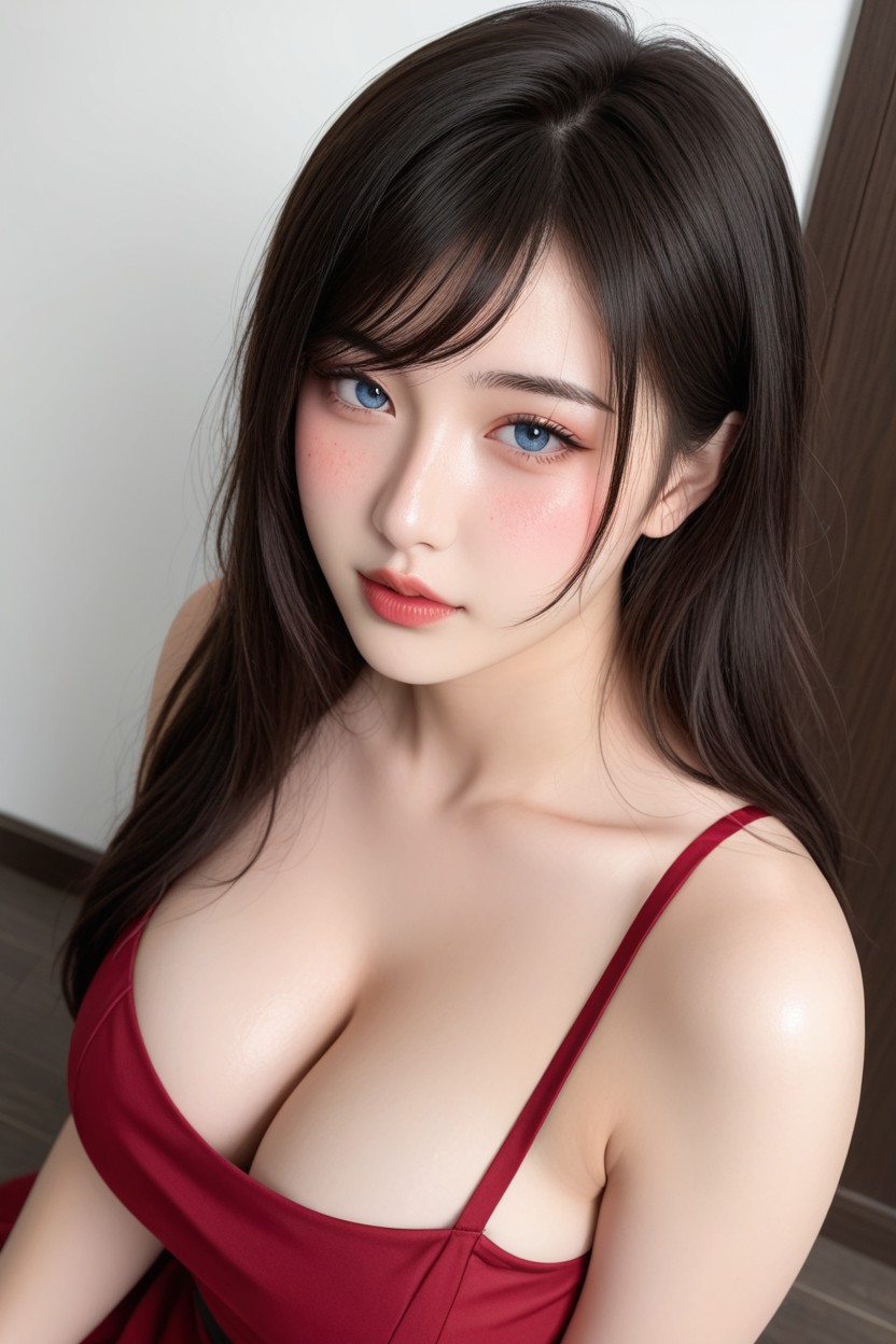 Captivating, Highly Detailed Face, Side-swept Bangs Asian AI Porn