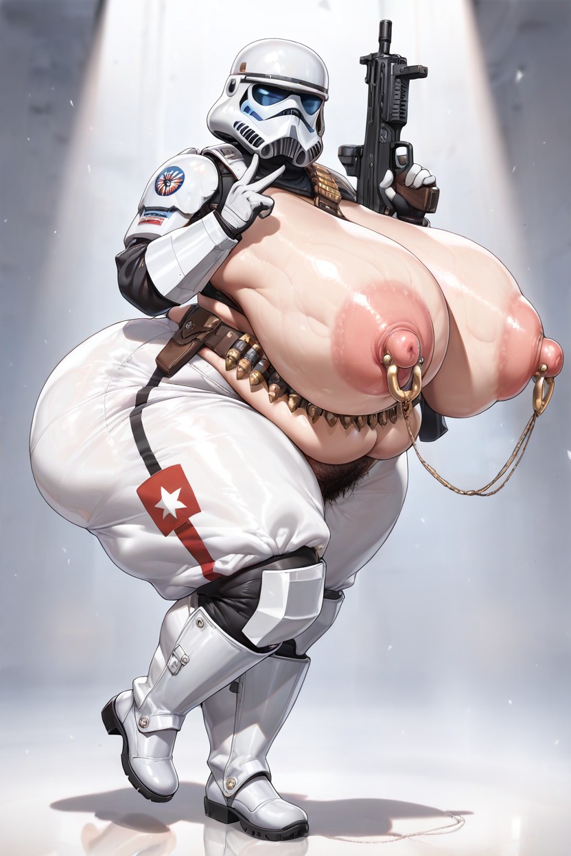 Weight-shifted Rushing Pose, Ssbbw, Rounded Steel Helmet Asian AI Porn