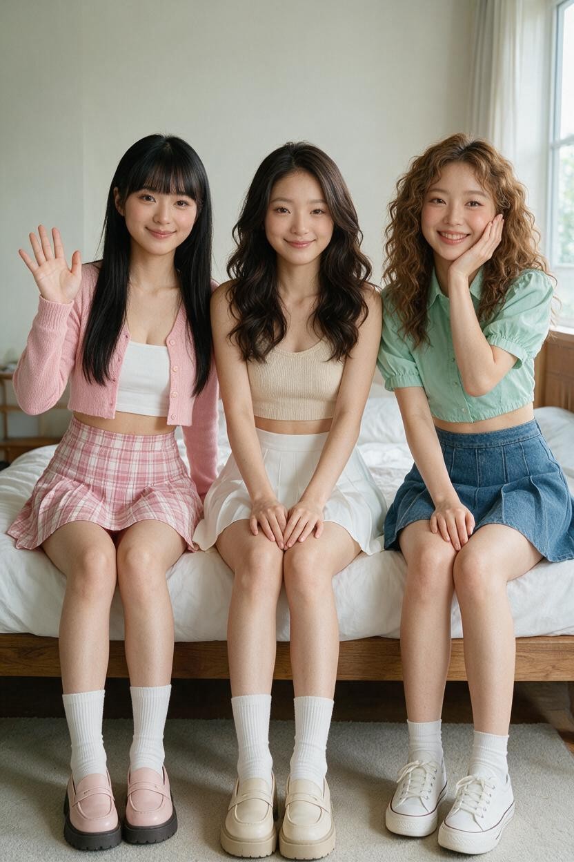 White Skin, Soft Pale Skin, Pretty Face Asian AI Porn
