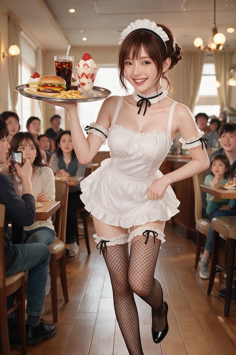 Frilly White Armbands With Black String, 18+, Professional Photography Pornografia asiática com IA