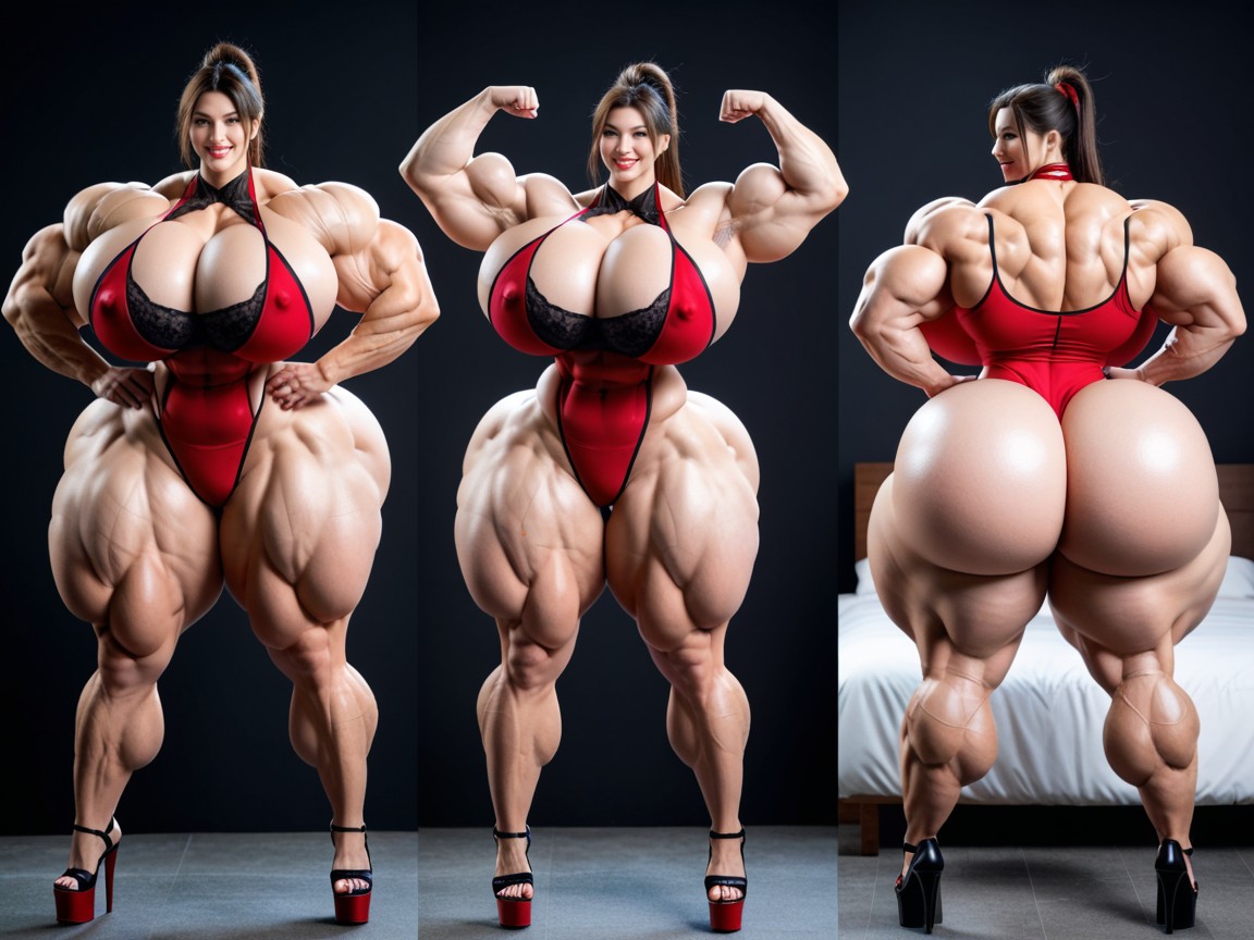 Gigic Serratus Erior, Super Mega Gigantic Round Hips Of All Time, Hyper Thighs Asian AI Porn
