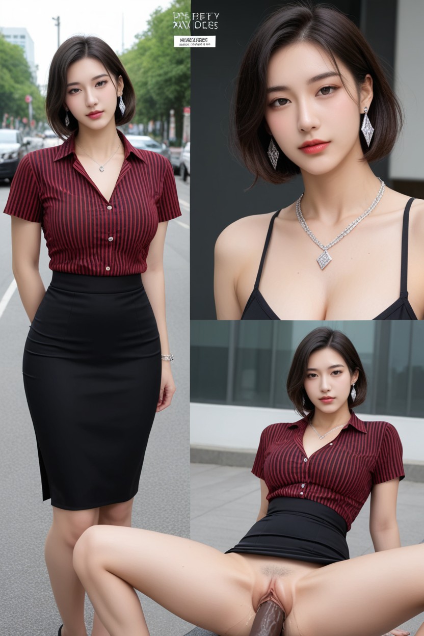 Sharp Focus, Korean Idol, Medium Breast Asian AI Porn