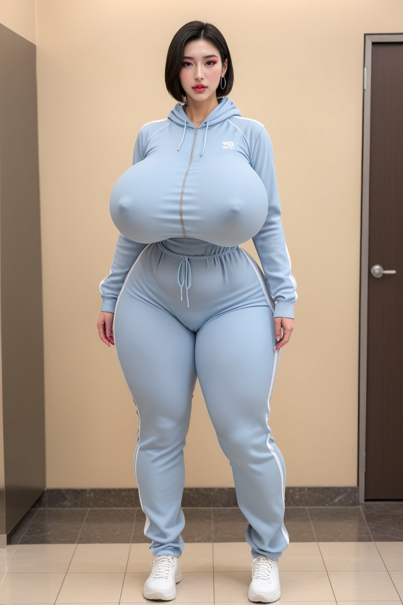Pretty, Black Hair, Perfect Huge Ass Porno asiático IA