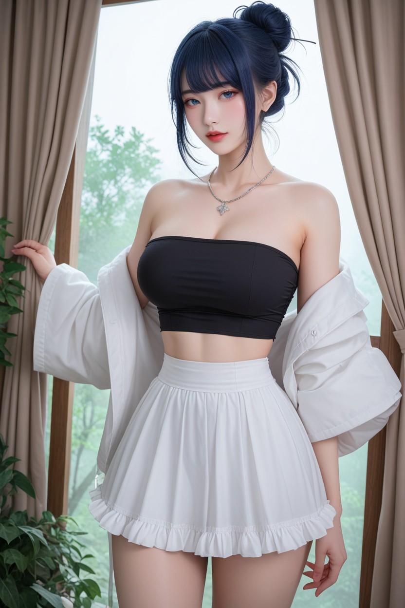Perfect Curvy Body, Extremely Perfect Waist And Hip, Moonlight Asian AI Porn