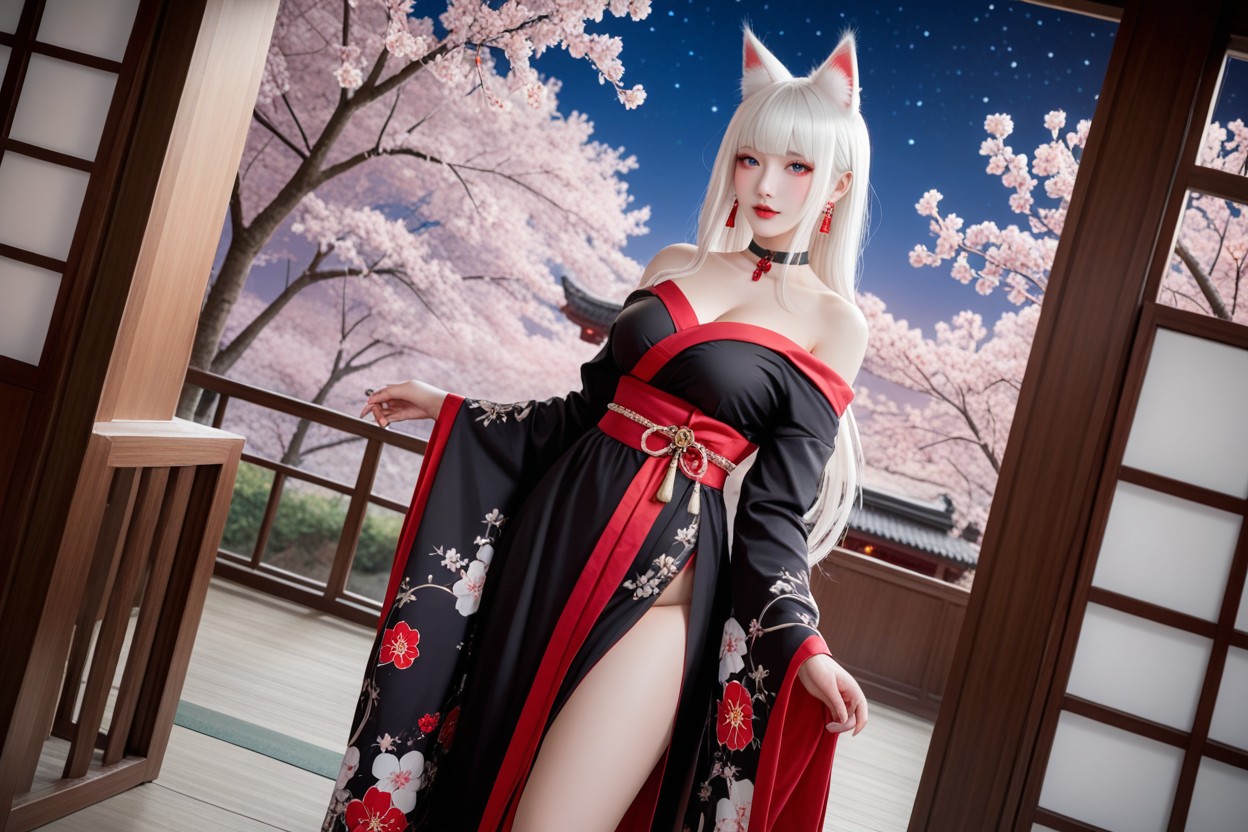 Fox Ears, 18+, Large Ass Asian AI Porn