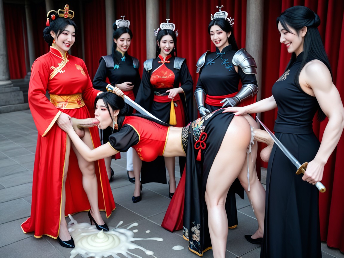 Chinese Clothed Princess, Impregnación, Orgy Porno asiático IA