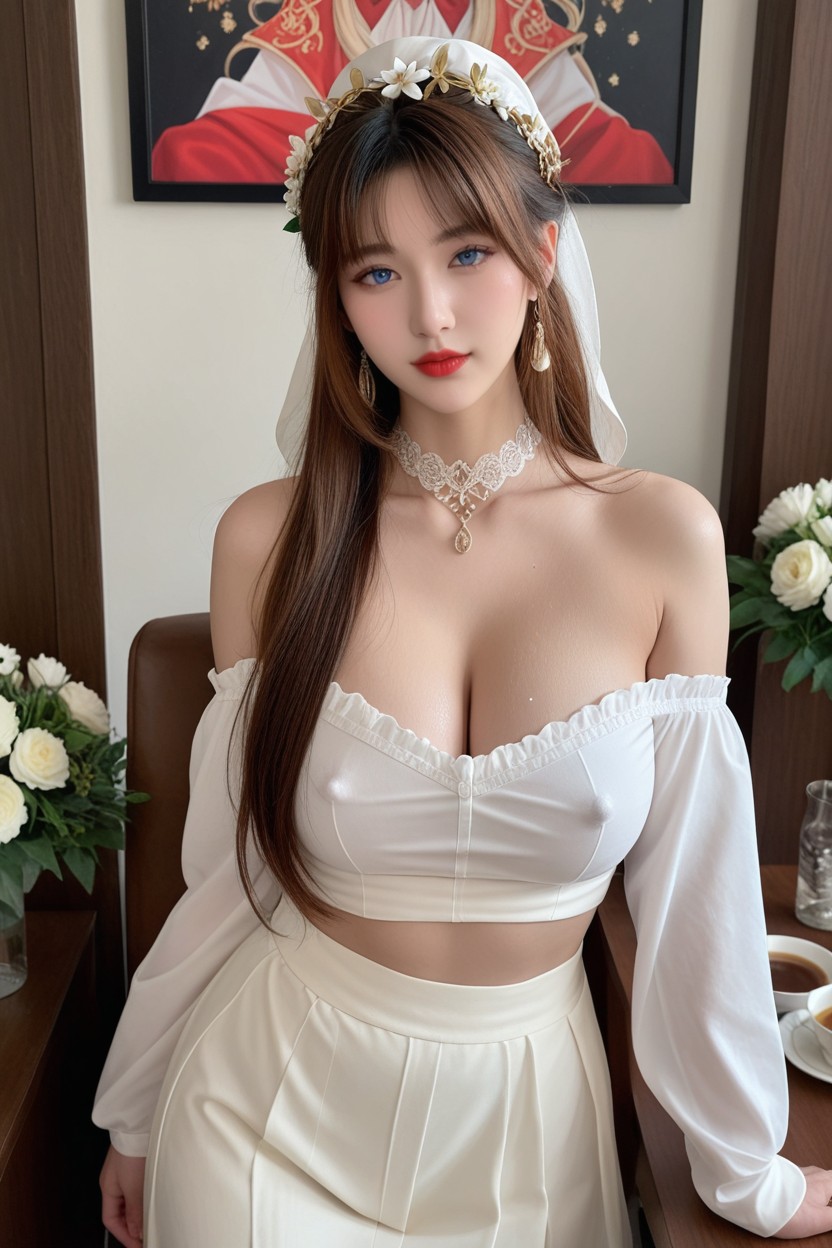 Perfect Face, Highest Quality, A Glamorous Body Porno asiático IA