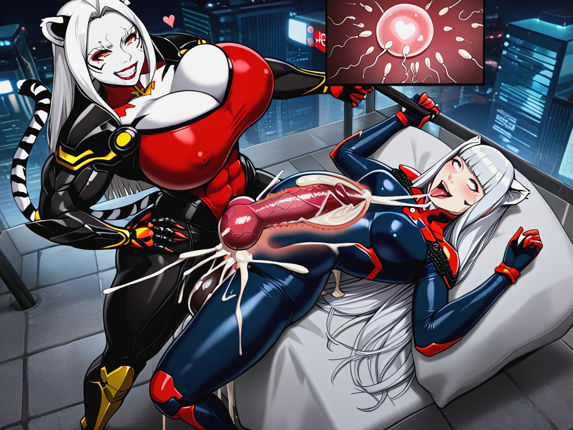 Love Hearts, Gigantic In Size Girthy Long Hyper Veiny Muscular Monster Knot Knotted Penis, Evil Womb Tattoo Asian AI Porn