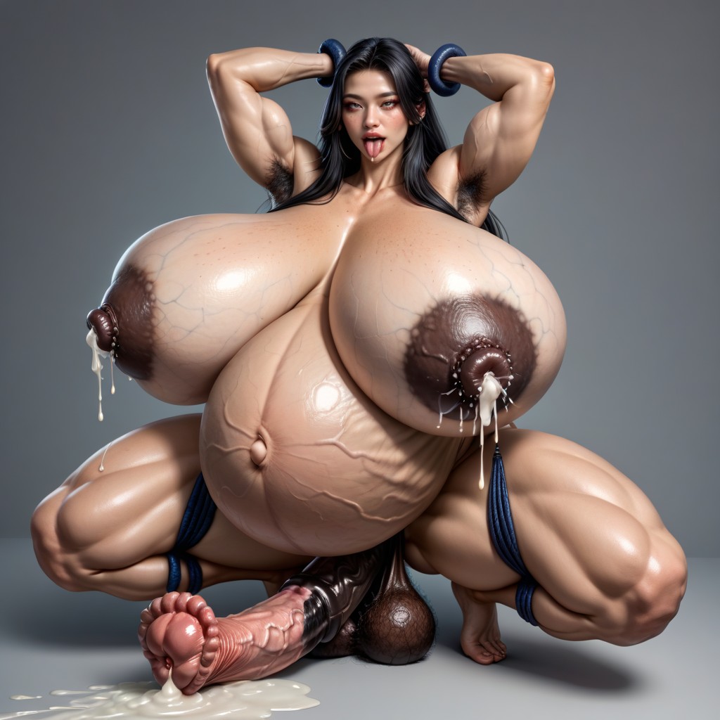 Very Huge Hairy Testicles An Octopus Tentacle Wraps Tightly Around A Hyper Barbed Horsecock, Dense Hairy Belly, Veiny Saggy Tits Asian AI Porn