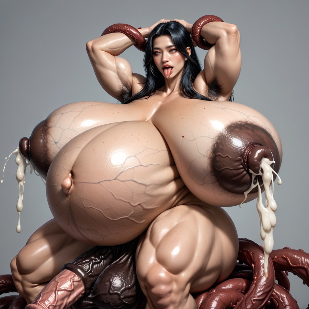 Dollface, Longす Dark Color Nipples, Very Huge Hairy Testicles An Octopus Tentacle Wraps Tightly Around A Hyper Barbed Horsecock Asian AI Porn