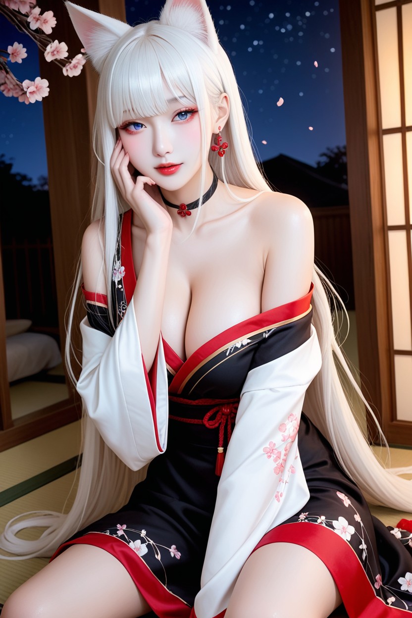 Distinctive Beauty, Extremely Perfect Anatomic Body, Perfect Curvy Body Asian AI Porn