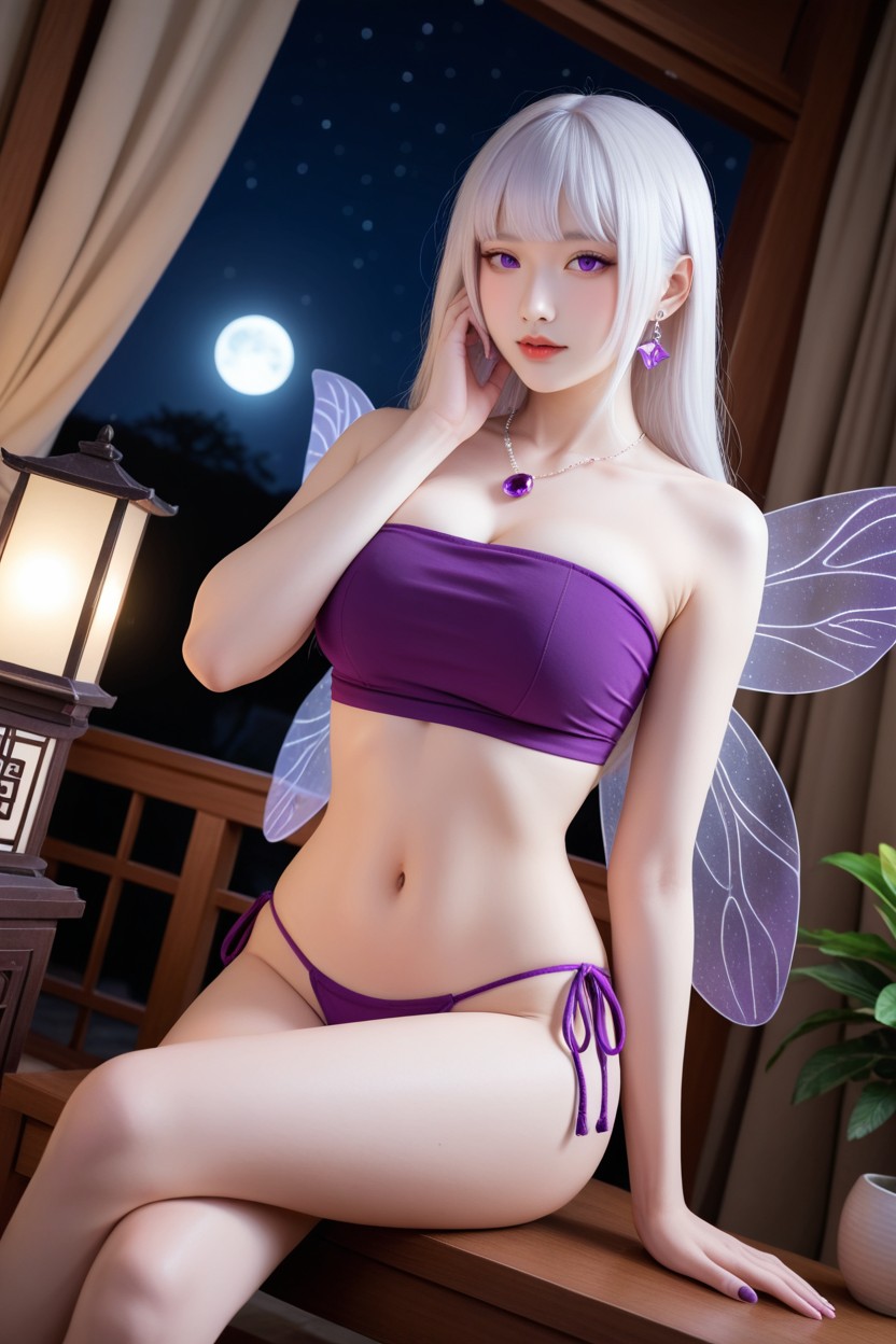 Perfect Curvy Body, Night, Extremely Smooth Skin Asian AI Porn