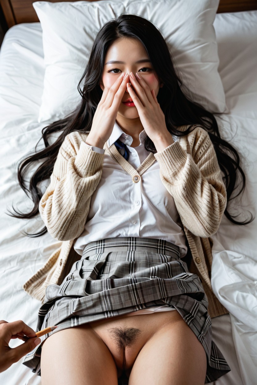 Beautiful Face, Small Breasts, Korean Idol Face Asian AI Porn