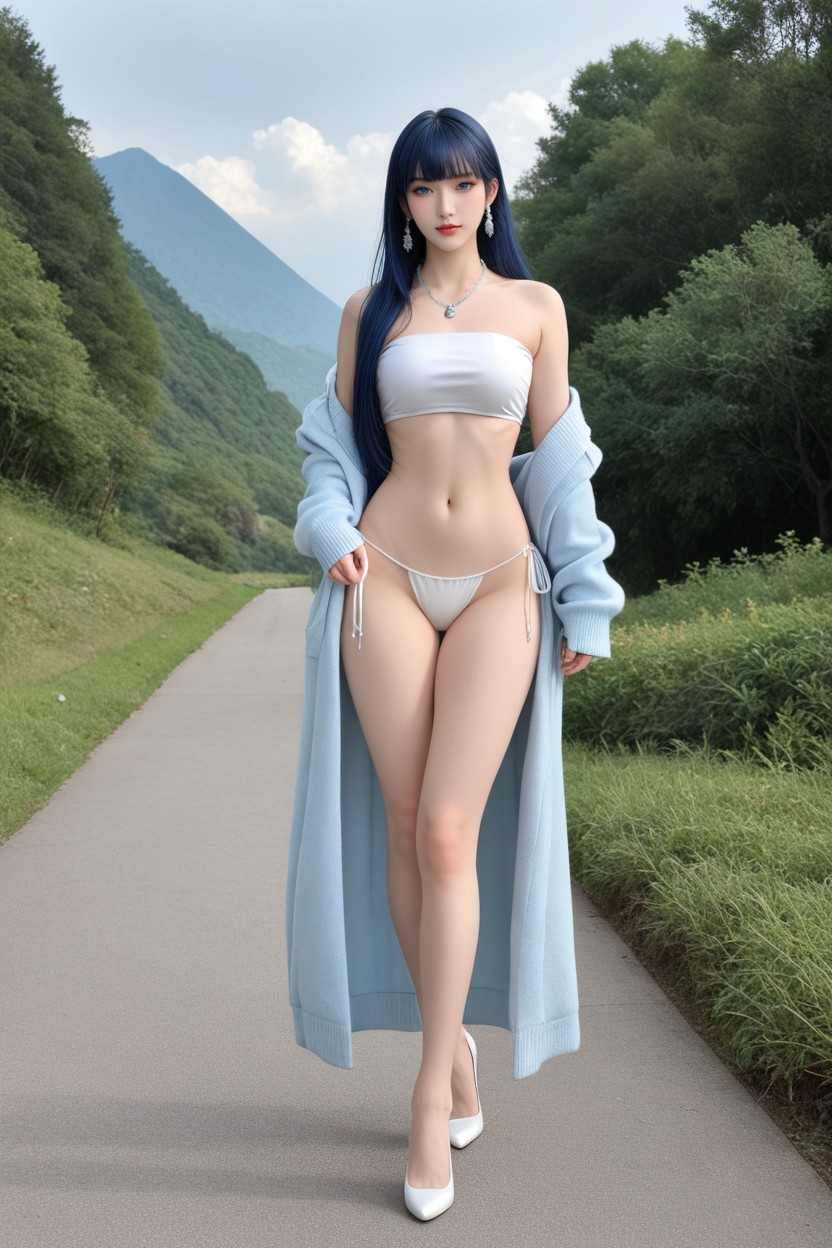 Perfect Body, Albino Skin, Hourglass Figure Asian AI Porn