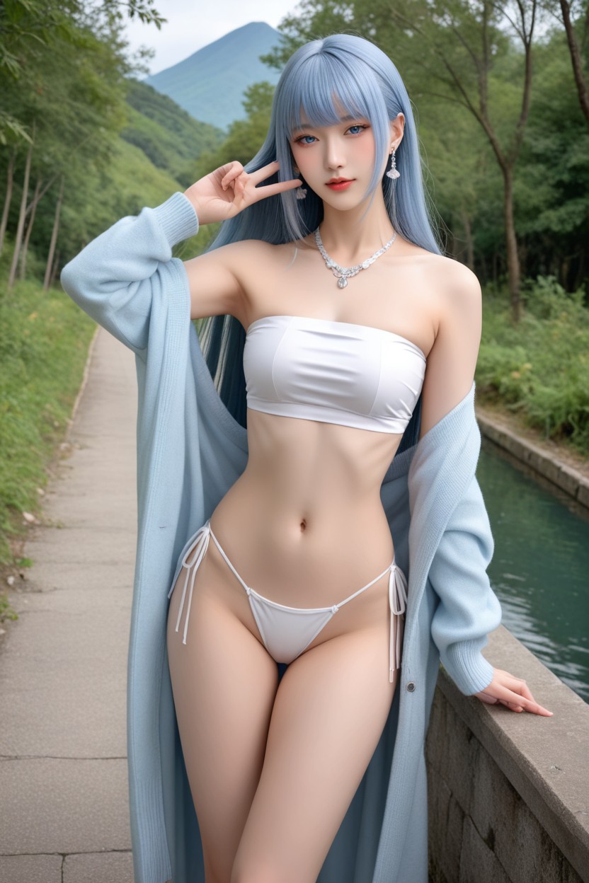 Perfect Curvy Body, High Resolution, 20+ Asian AI Porn