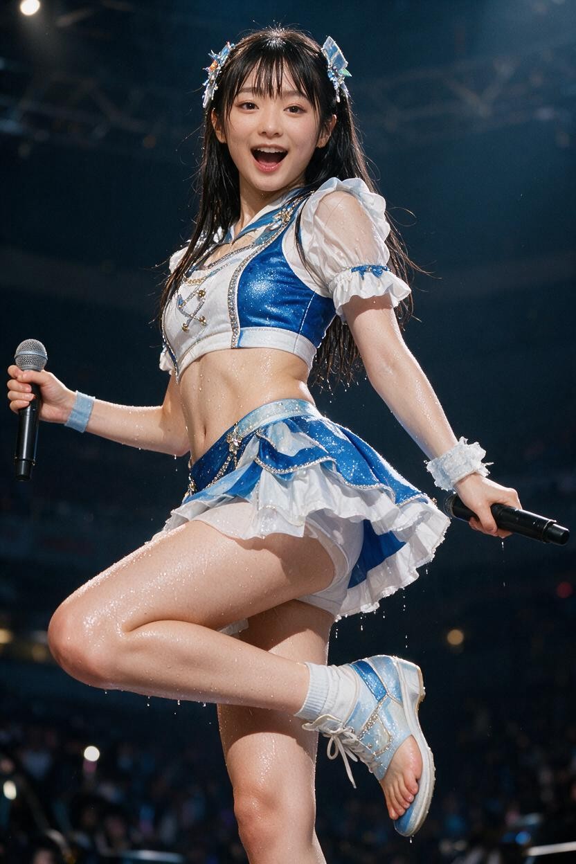Japanese Idol, Huge, Black Hair Asian AI Porn