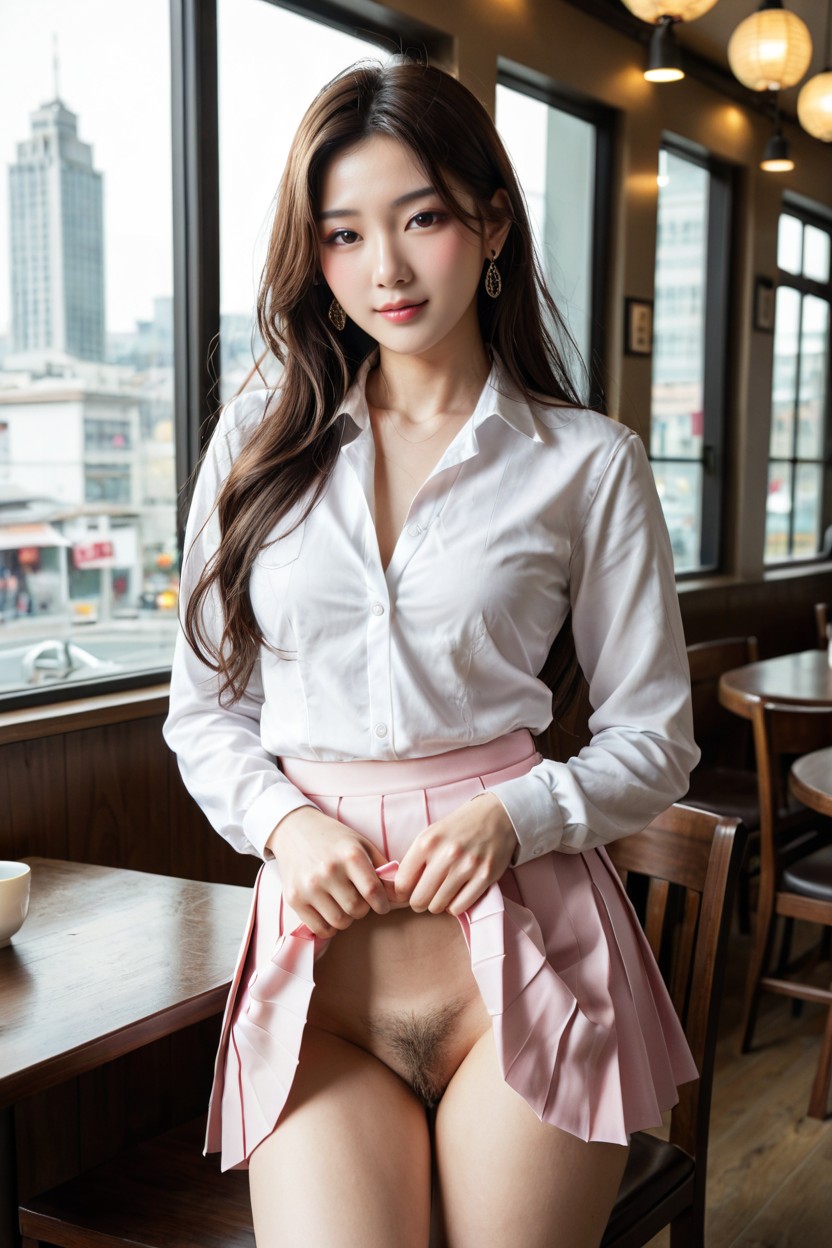 Grinning, Blushing Face, Beautiful Face Asian AI Porn