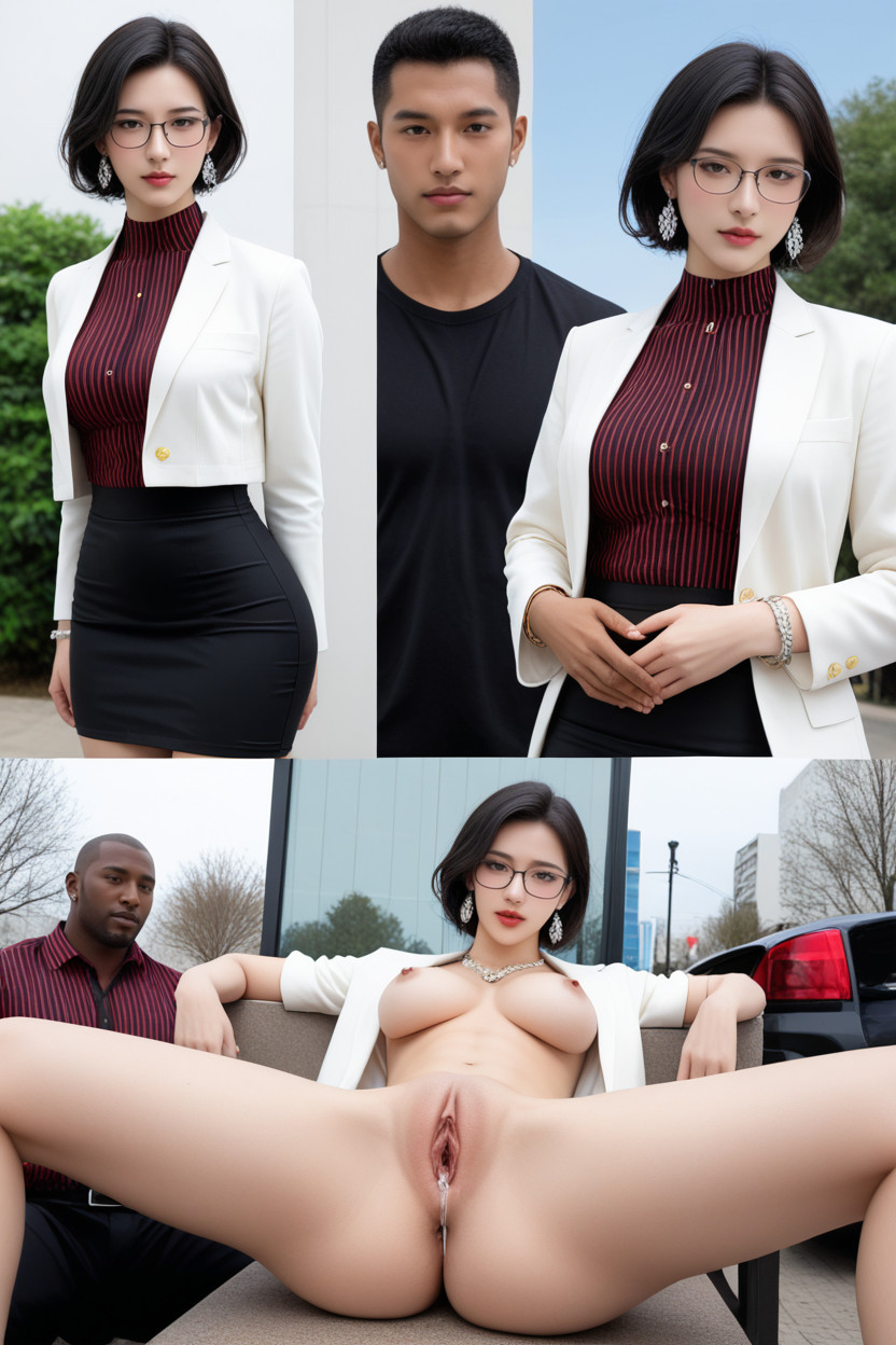 Medium Ass, Pussy Juice, Pubic Hair Asian AI Porn