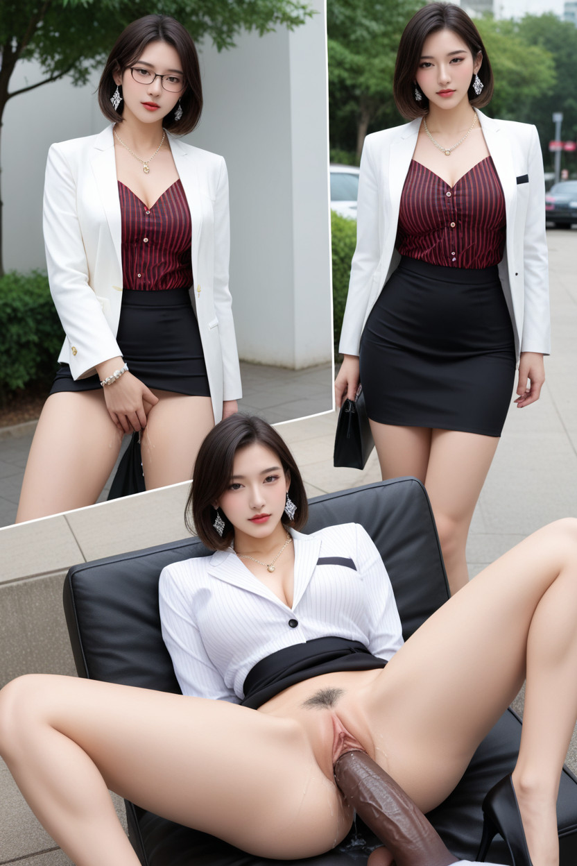 Looking At Viewer, Man Puts Arms Behind Back, Real Ratio Asian AI Porn