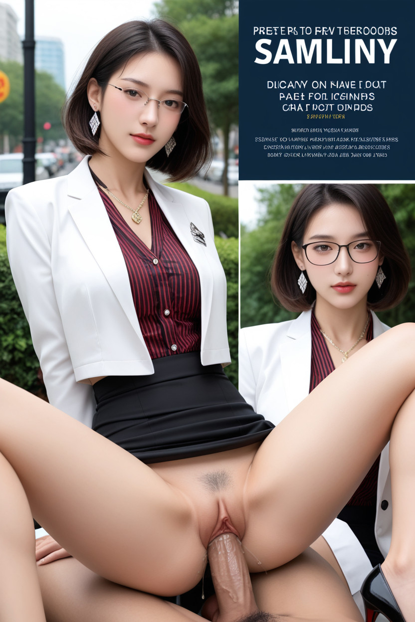 Chinese Idol, Bust Shot, Black Pencil Skirt Asian AI Porn