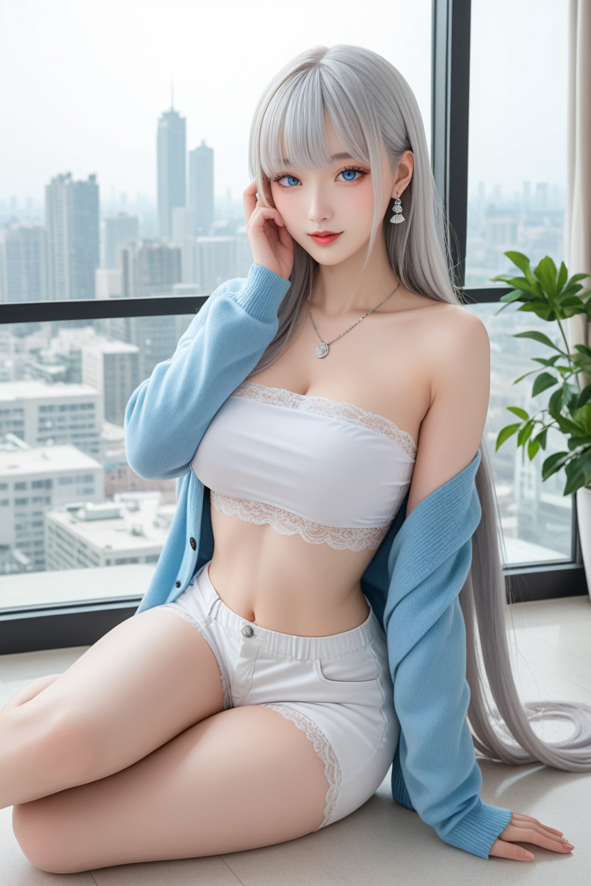 Chinese Idol Face, Sunny, Front View Asian AI Porn