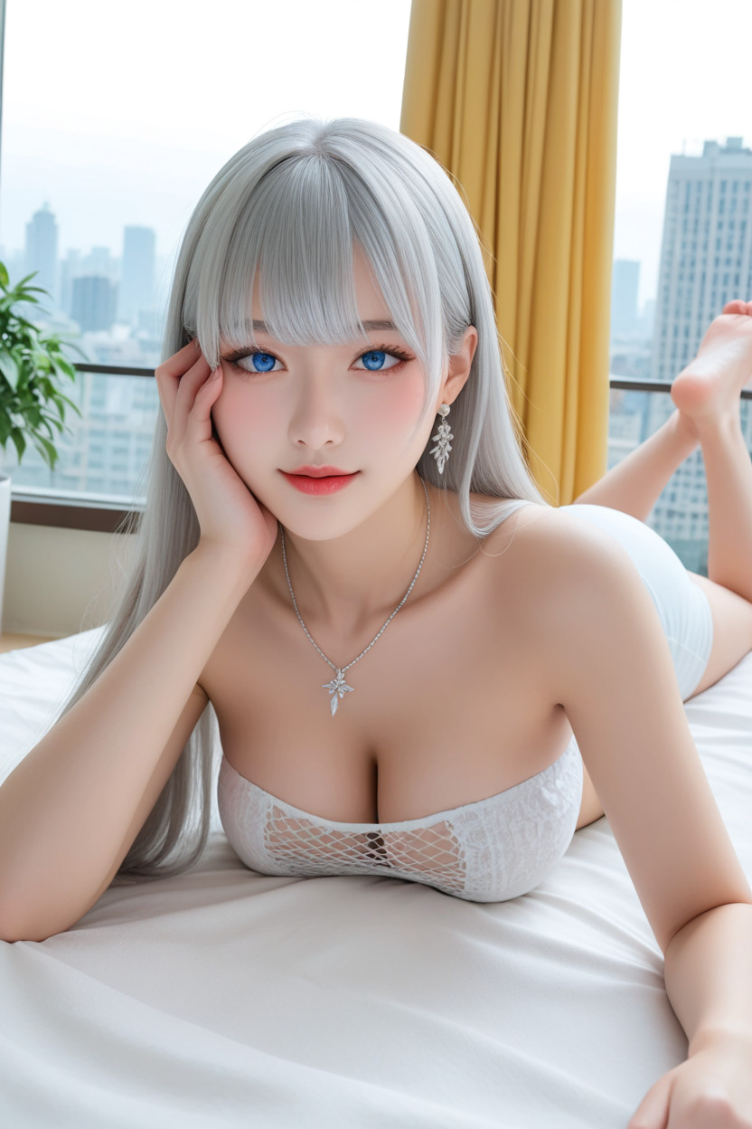 Gentle Breeze, White Sandals, White Hotpants Asian AI Porn