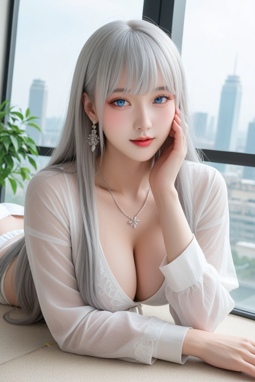Chinese Goddes, Extremely Perfect Waist And Hip, Front View Asian AI Porn
