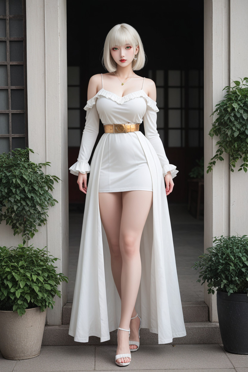 Extremely Perfect Anatomic Body, Gold Belt, 20+ Asian AI Porn