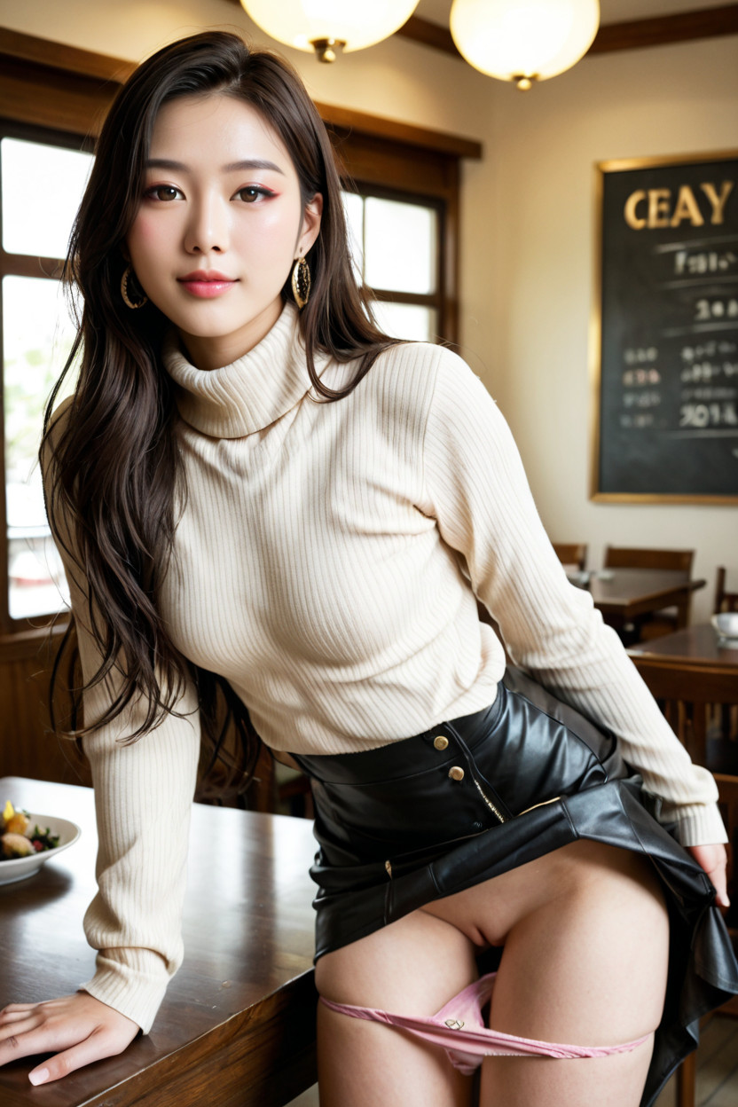 Korean Goddess, Earring, Looking At Viewer Porno asiático IA