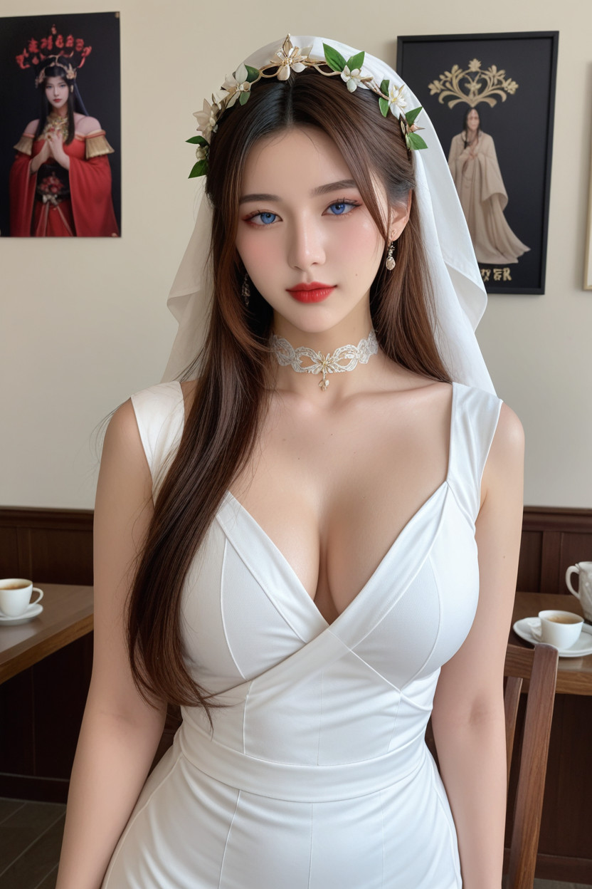 Medium Ass, Looking At Viewer, Lovely Eyes Asian AI Porn