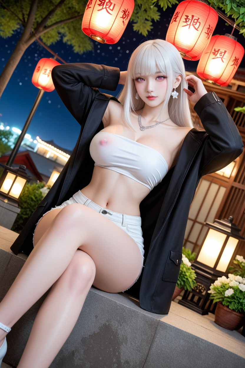 Uhd, Street Lantern, Extremely Perfect Waist And Hip Asian AI Porn