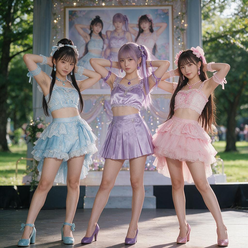 Perfect Japanese Idol Face, Cinematic Lighting, Brazos Detrás De La Cabeza Porno asiático IA