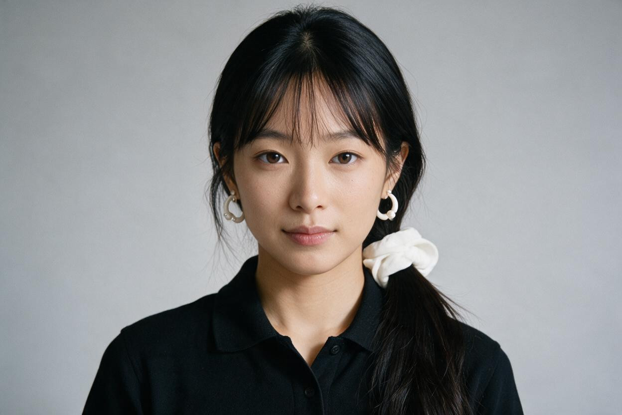 Full Face Cheek, Soft Rounded Jaw, Natural Cheek Width Asian AI Porn