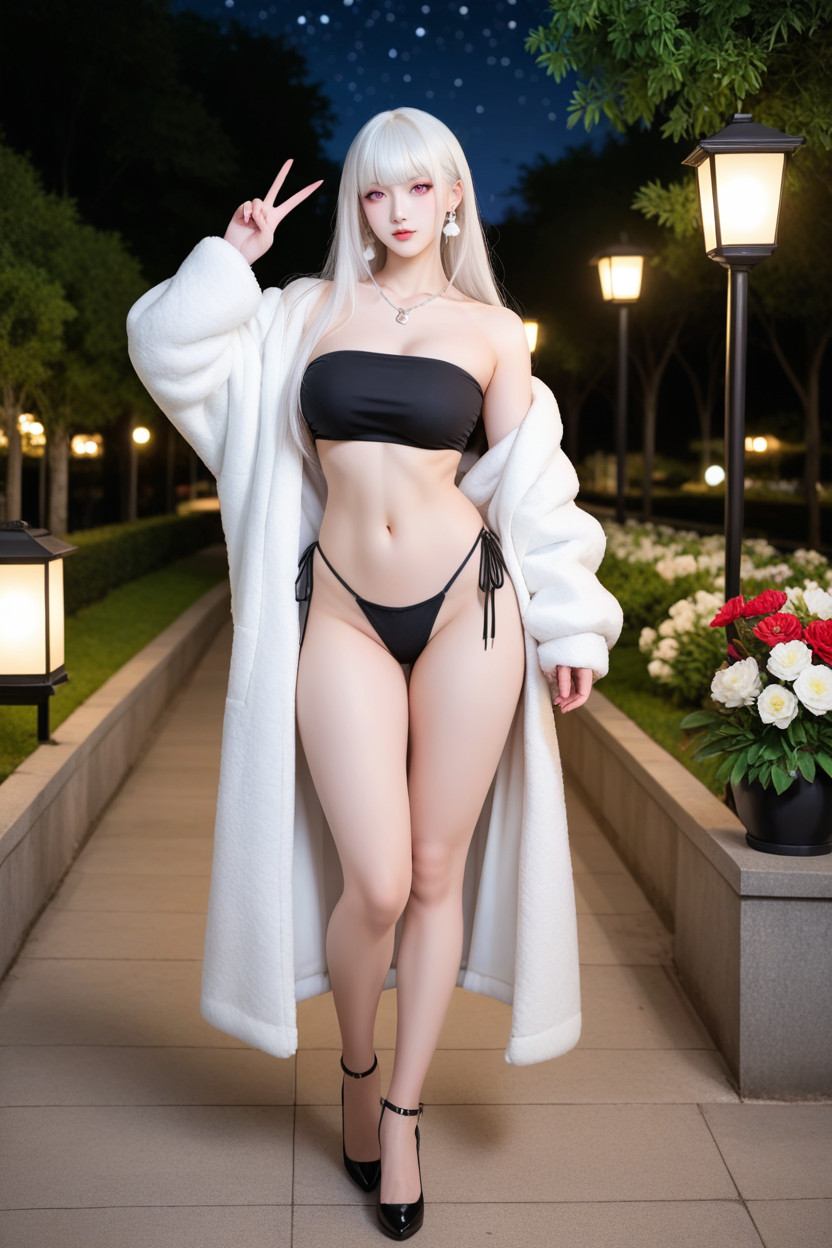 Large Breast, Full Body Shot, Albino Skin Asian AI Porn