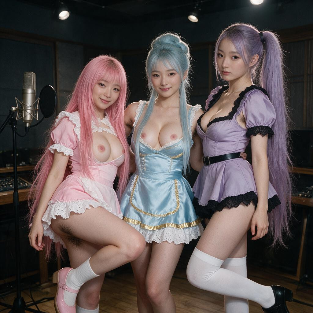 Average Areolae, 3 Personas, Toned Waist Porno asiático IA