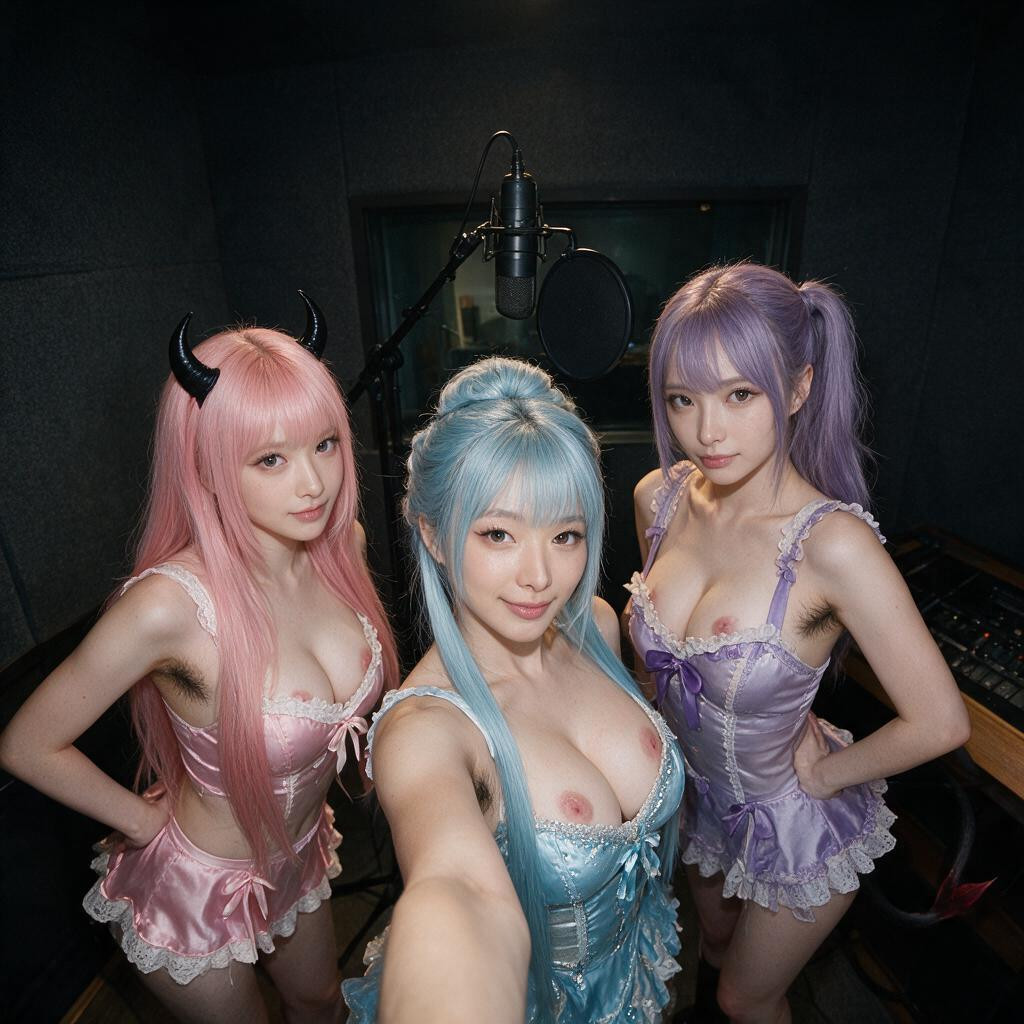 Dim Booth Light, Succubus, Microphone Asian AI Porn