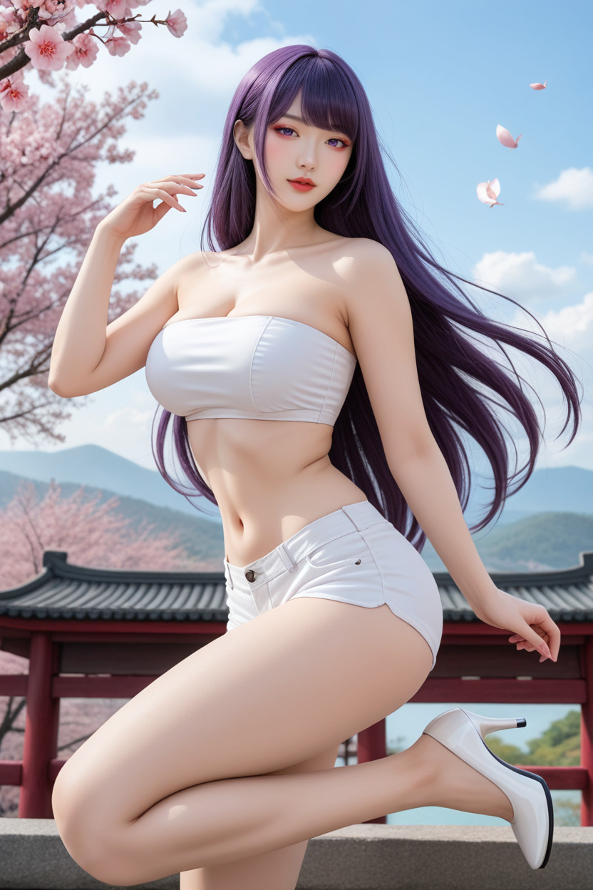 Miss Universe Winning Idol Face, Perfect Curvy Body, Full Body Shot Asian AI Porn