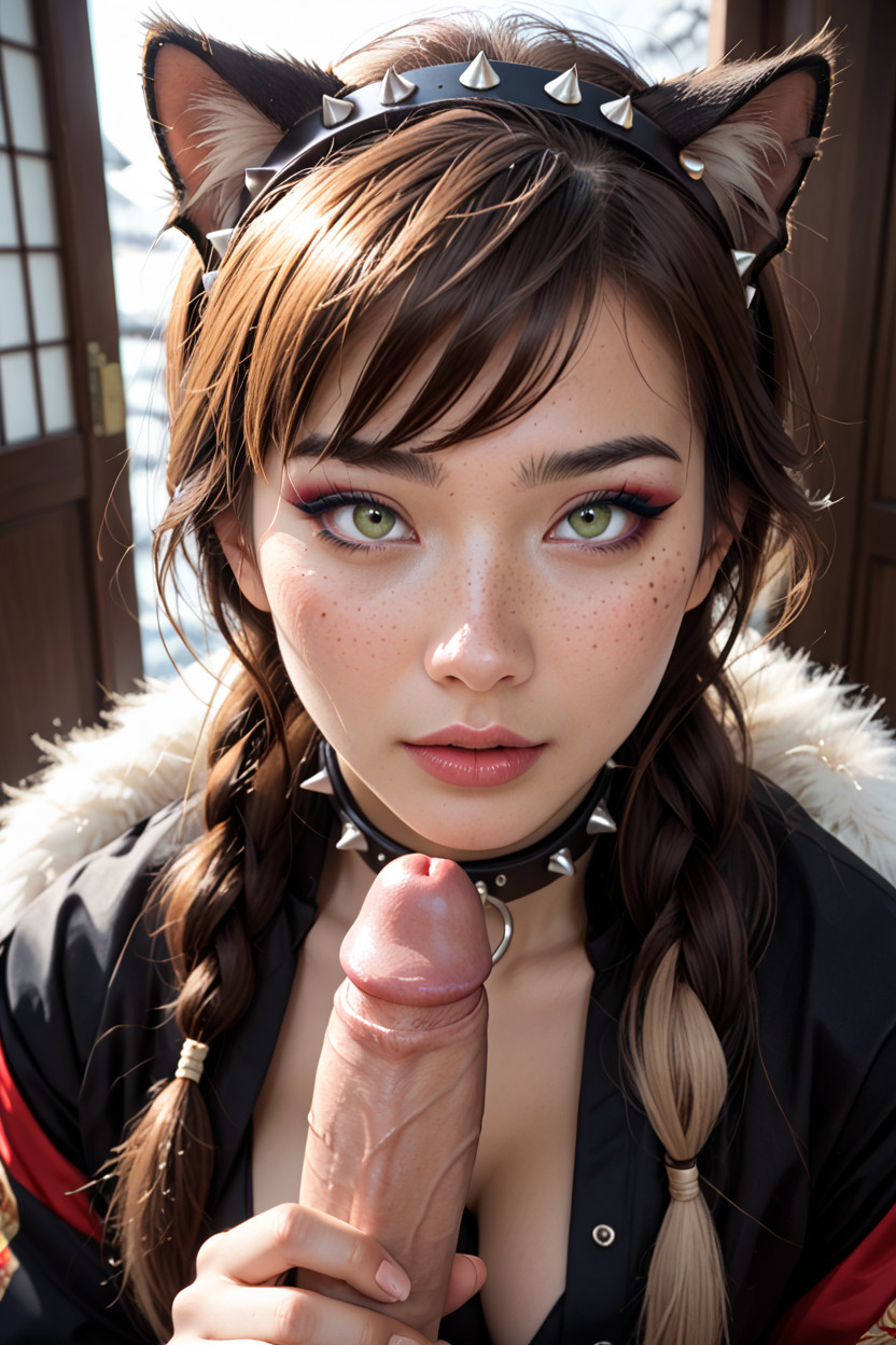 Rounded Breasts, Large Cock, Korean Porno asiático IA