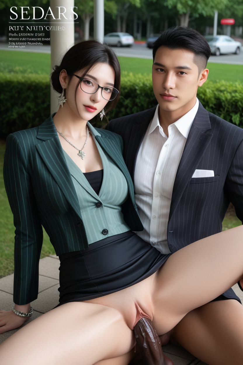 Sharp Focus, Big Black Pennis In Pussy, Arms Behind Back Asian AI Porn