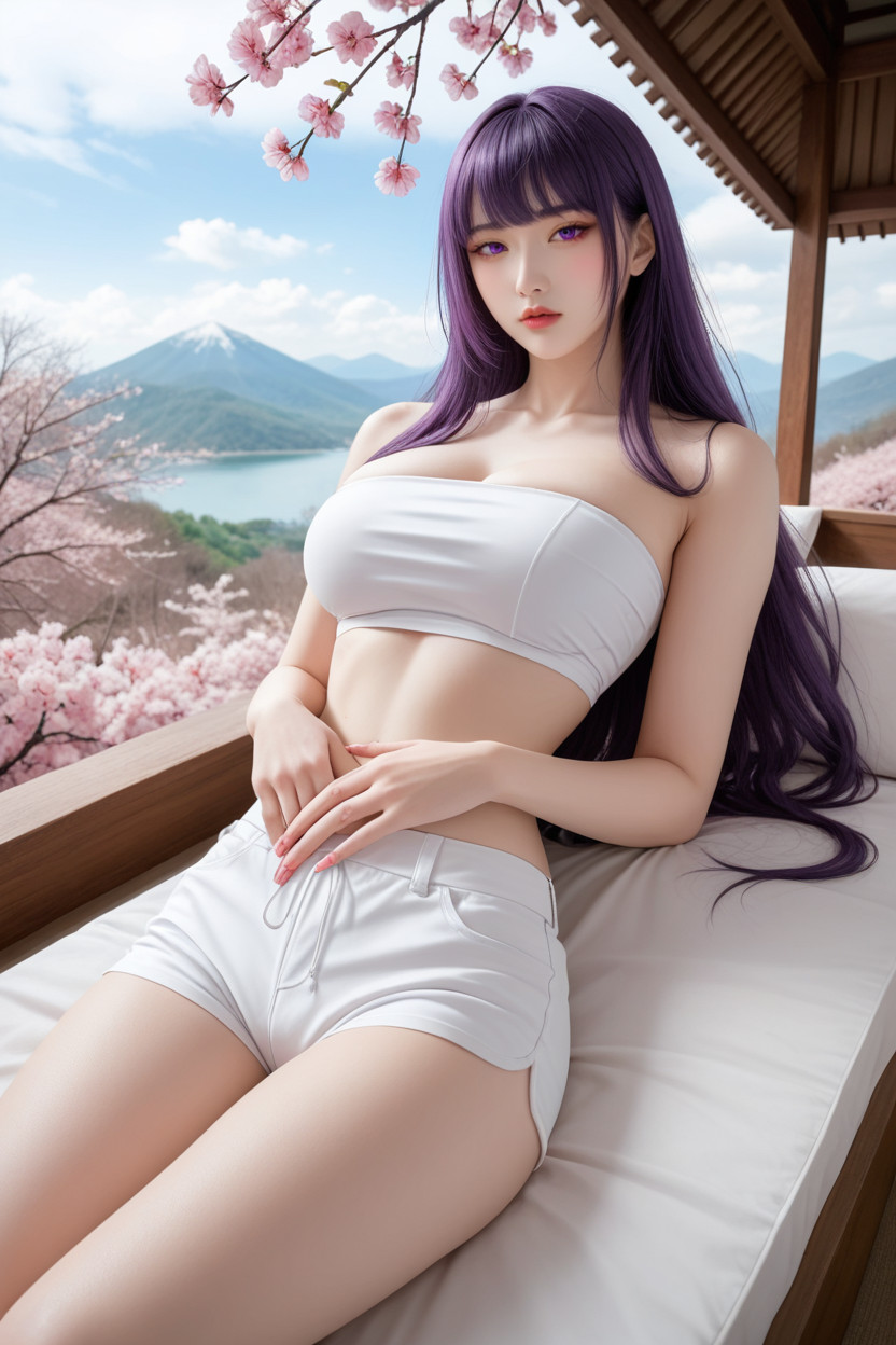 Top Down, Makeup, Thick Thighs Asian AI Porn