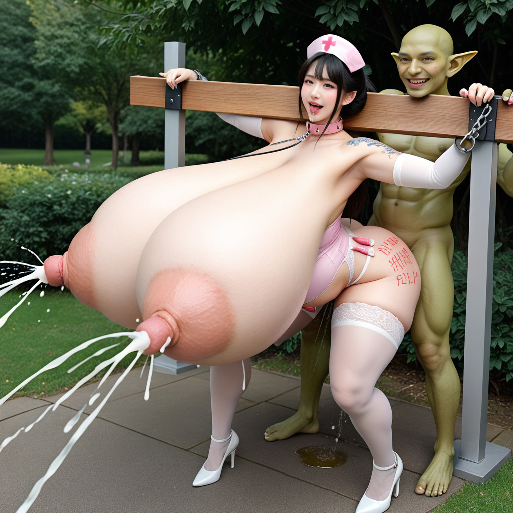 Korean Idol, Lactating Milk Spray, Goblin Thrusting Gigantic Barbed Cock Deep Into Anus Asian AI Porn